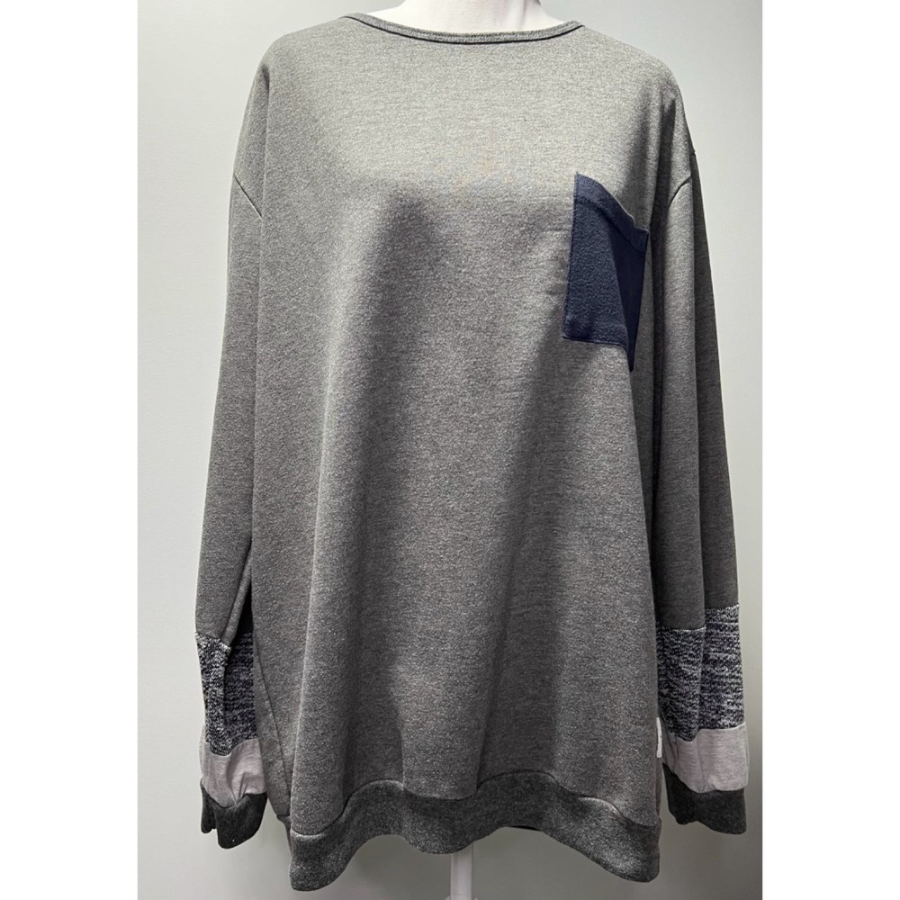 Kinetix casual luxury plus size pullover crewneck sweatshirt